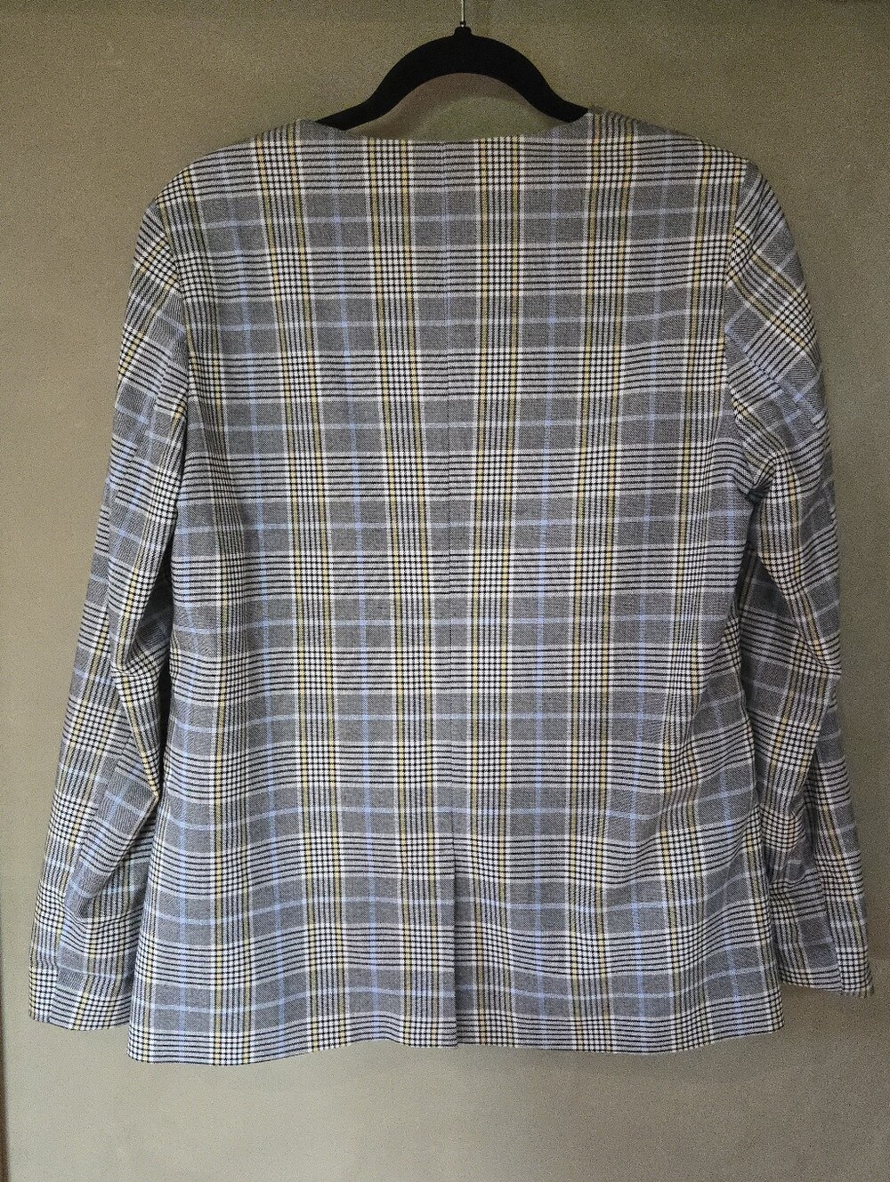 Tom Tailor (135$) | Women’s Gray Plaid Single-Button Blazer, Size 38 - Picture 7 of 12